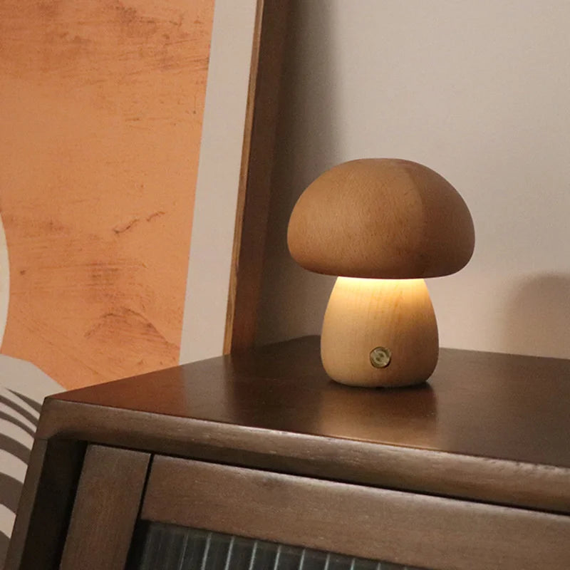 LED Wooden Mushroom