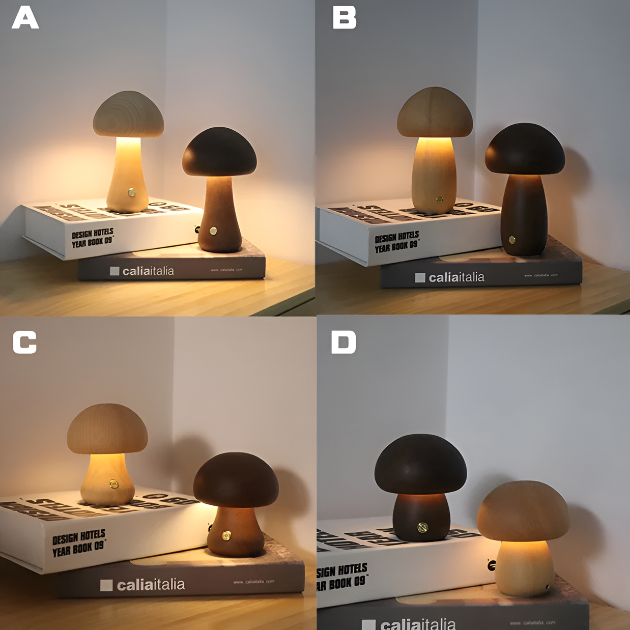 LED Wooden Mushroom