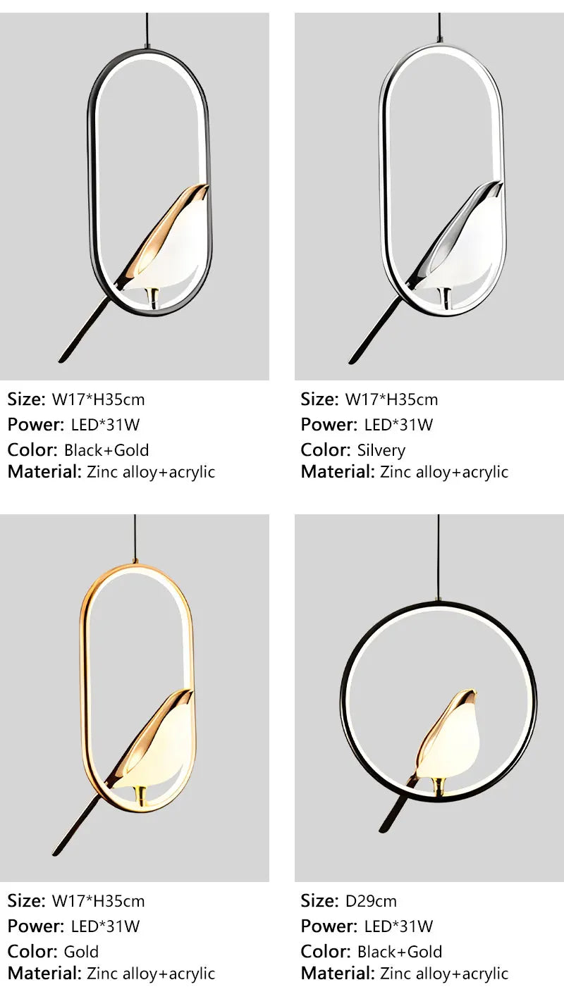 Bird LED Cord Pendant