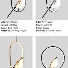 Bird LED Cord Pendant