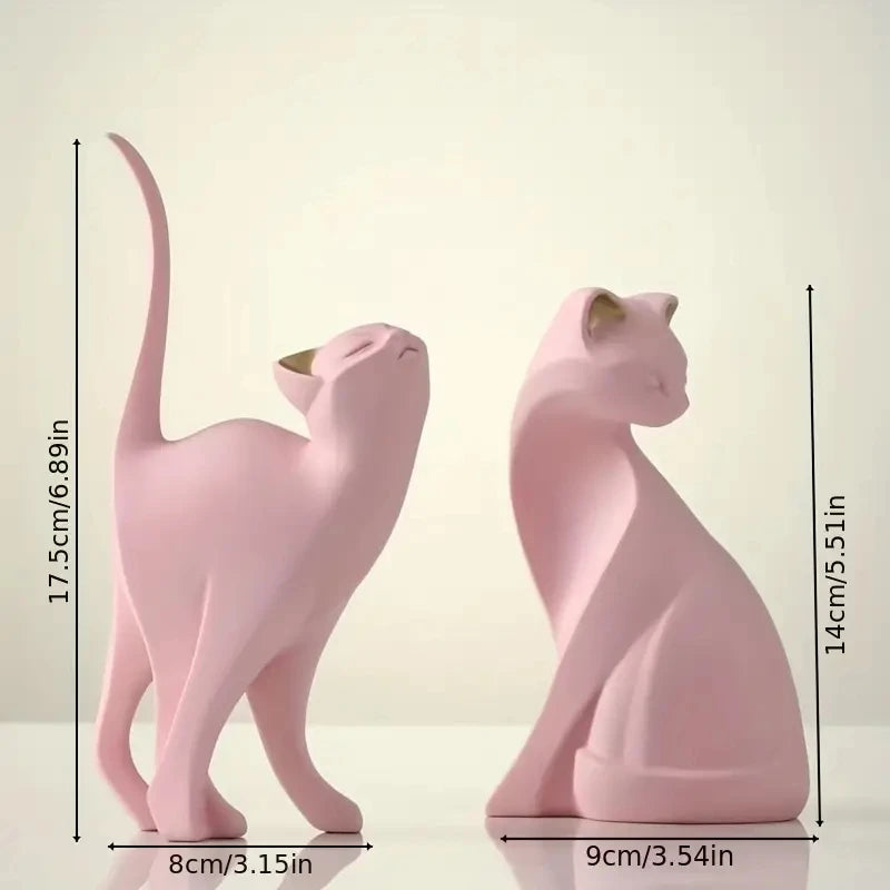 Resin Couples Cat Statues