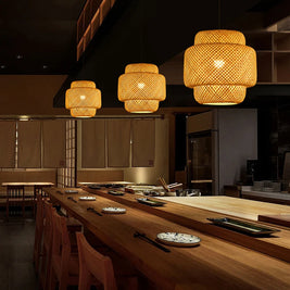 Boho Cane Pendant Light