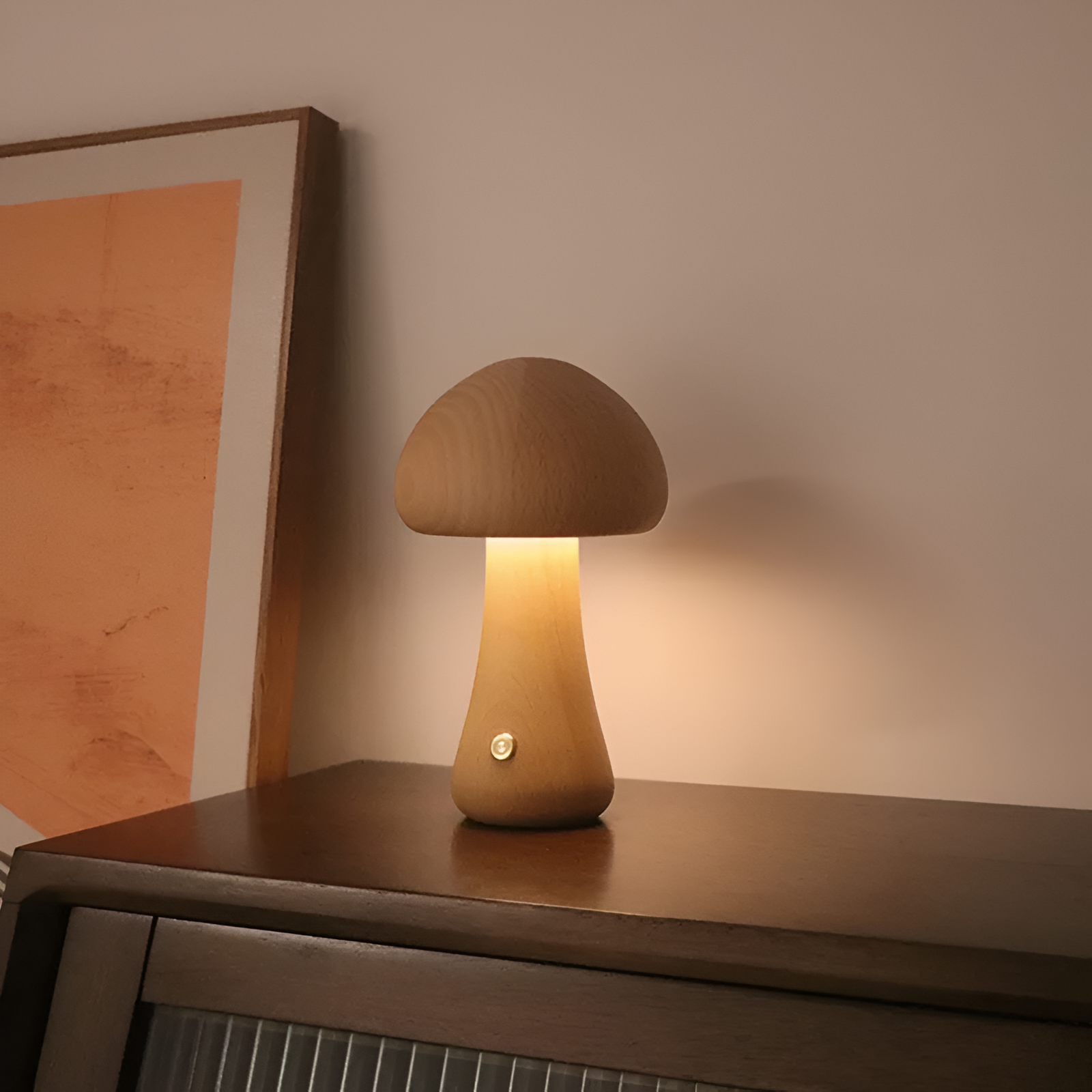 LED Wooden Mushroom