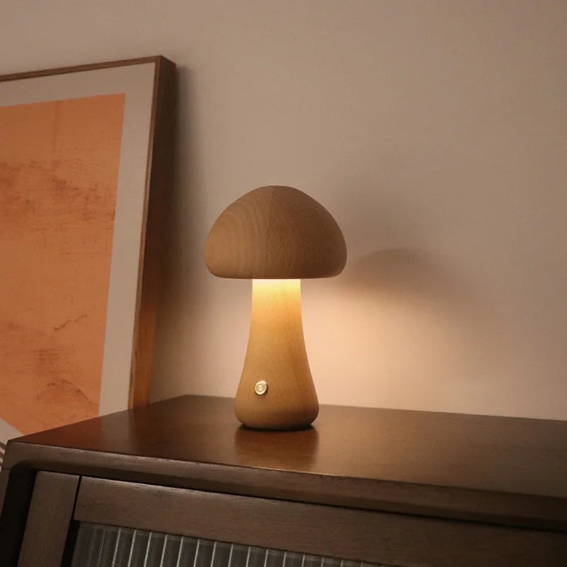 LED Wooden Mushroom