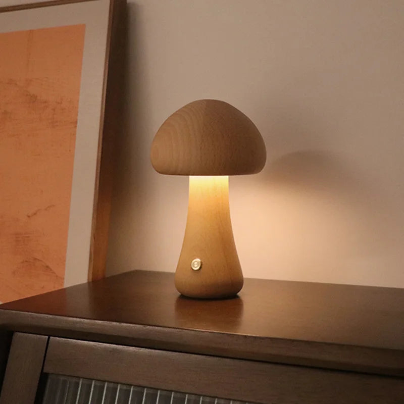 LED Wooden Mushroom