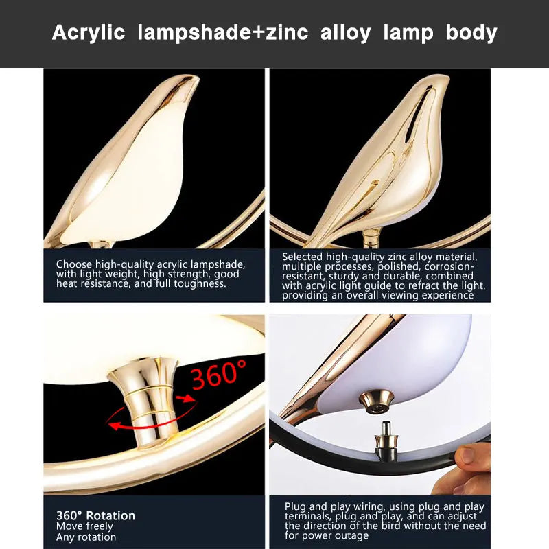 Bird LED Cord Pendant