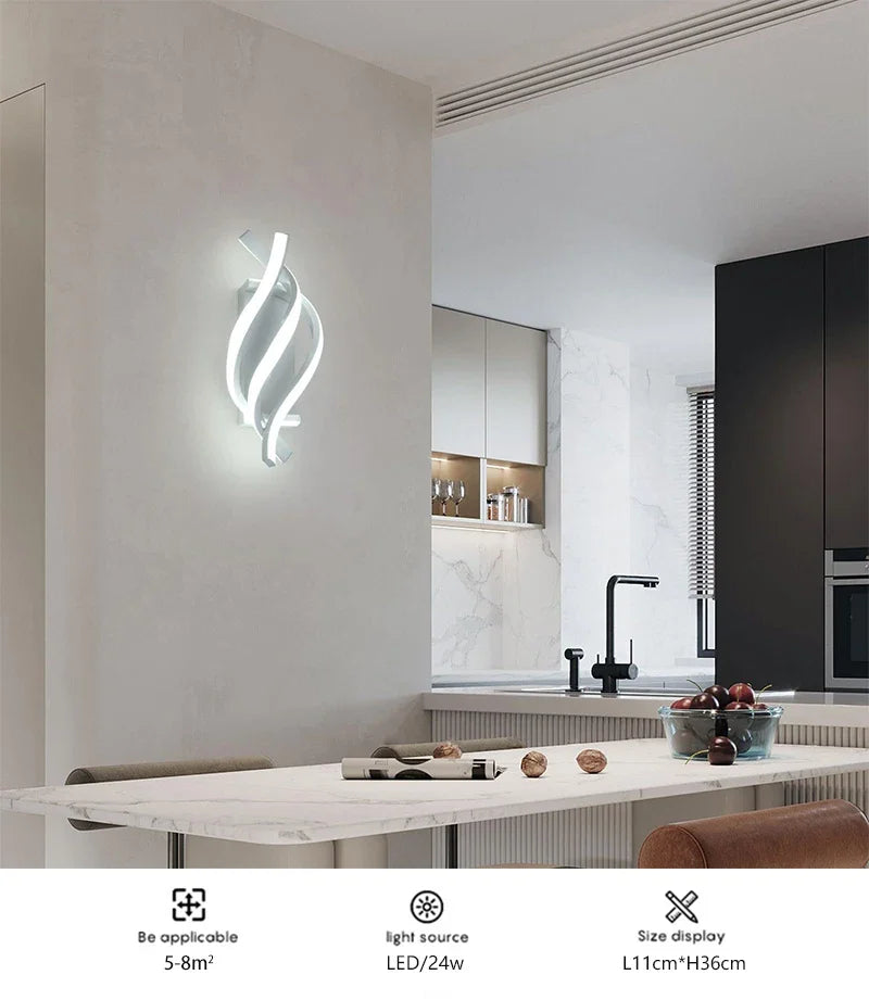 Twist Design LED Wall Light