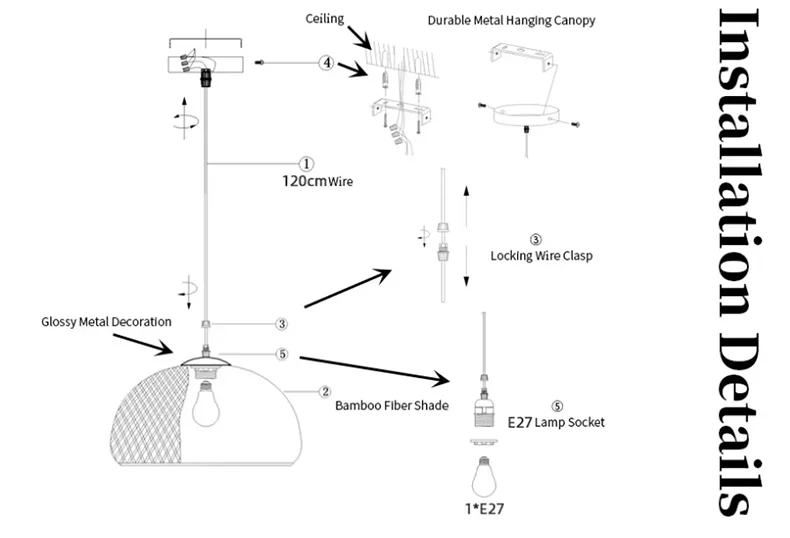 Boho Cane Pendant Light