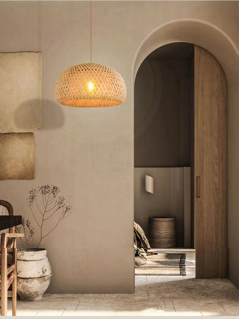 Boho Cane Pendant Light