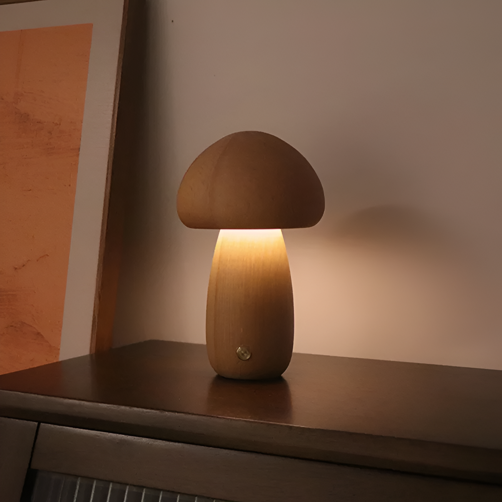 LED Wooden Mushroom