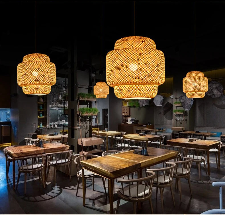 Boho Cane Pendant Light