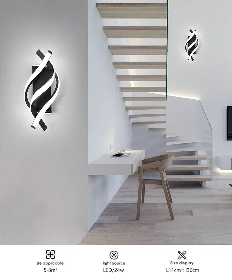 Twist Design LED Wall Light